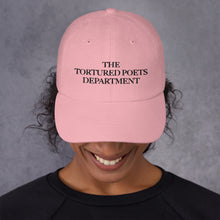 Load image into Gallery viewer, Tortured Poet Dad Hat - Tan/Pink/White
